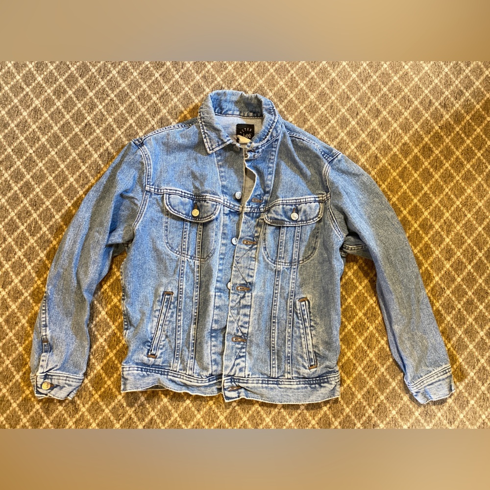 Vintage Men's LEE Riveted Denim Jacket, Size Medium